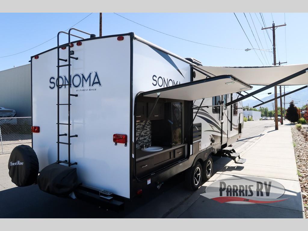 Forest River Sonomo travel trailer outdoor kitchen