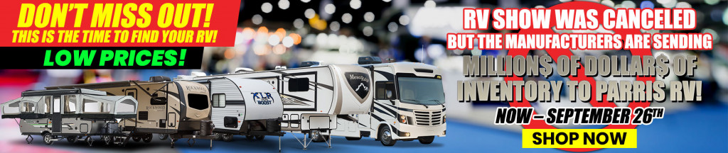 RV Show Canceled Banner